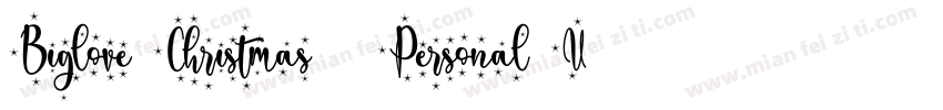 Biglove Christmas   Personal Us字体转换